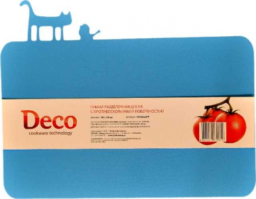 Доска разделочная пластик 30*25*0.2 Deco