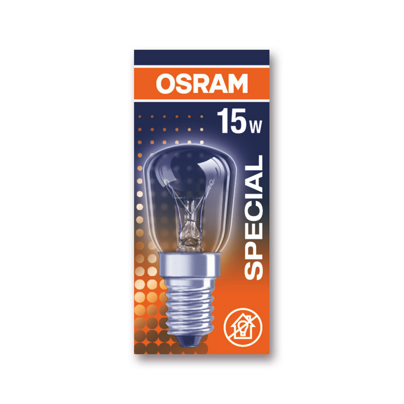 Лампа нак. Е14 РН 220в 15Вт T26/57 OSRAM Прозрачная