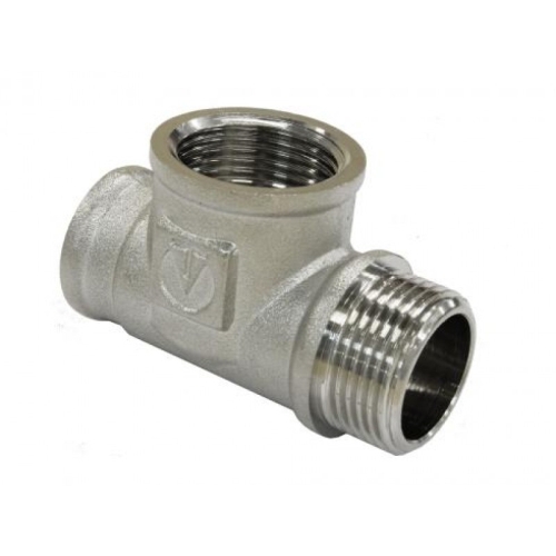 Тройник никель  3/4"(20мм) вн.-вн.-нар.