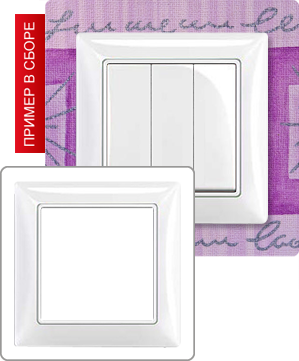 Basic 55 Рамка 1-ая альпийский белый ABB (2511-94-507)