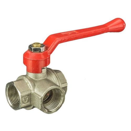 Кран шаровой Terma-R Т-обр. 1/2" (15мм) внутр-внутр-внутр трехходовой с ручкой