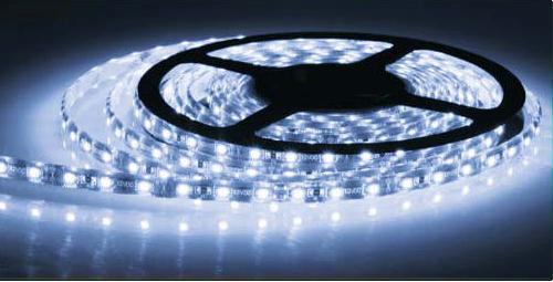 Лента  светод. SMD 3528 12V 9,6Вт/1м 2Х (120 LED/1м) холодная белая IP20