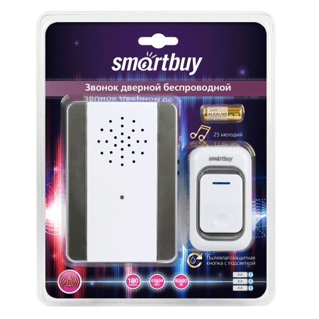 Звонок беспроводной SmartBuy с цифр. код., подсветкой, рег-кой громкости звука