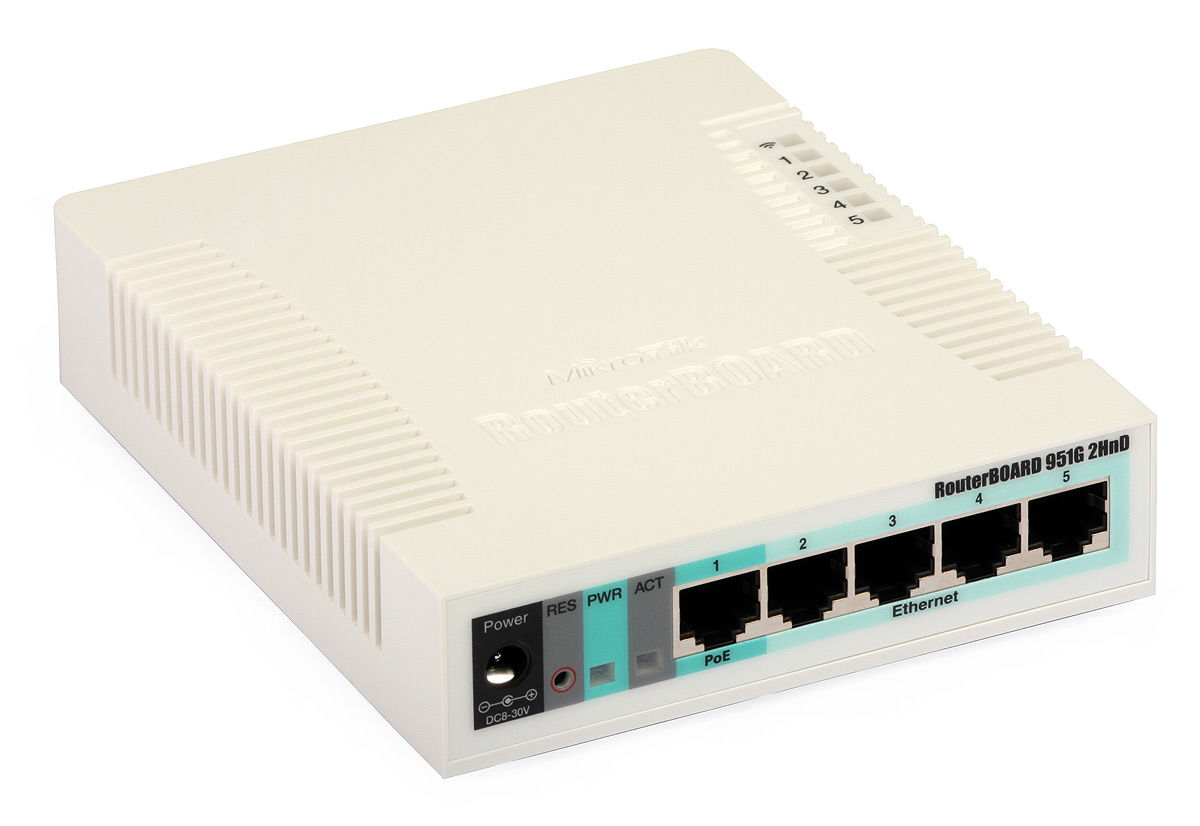 Роутер Wi-Fi MikroTik RB951G-2HnD, белый