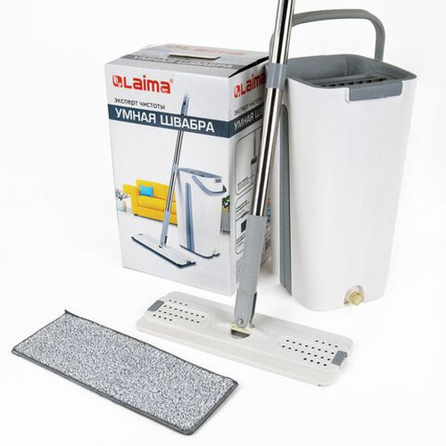 Швабра набор плоское ведро с 2 отсеками 11 л/9 л PRO CLEAN, LAIMA, 607979