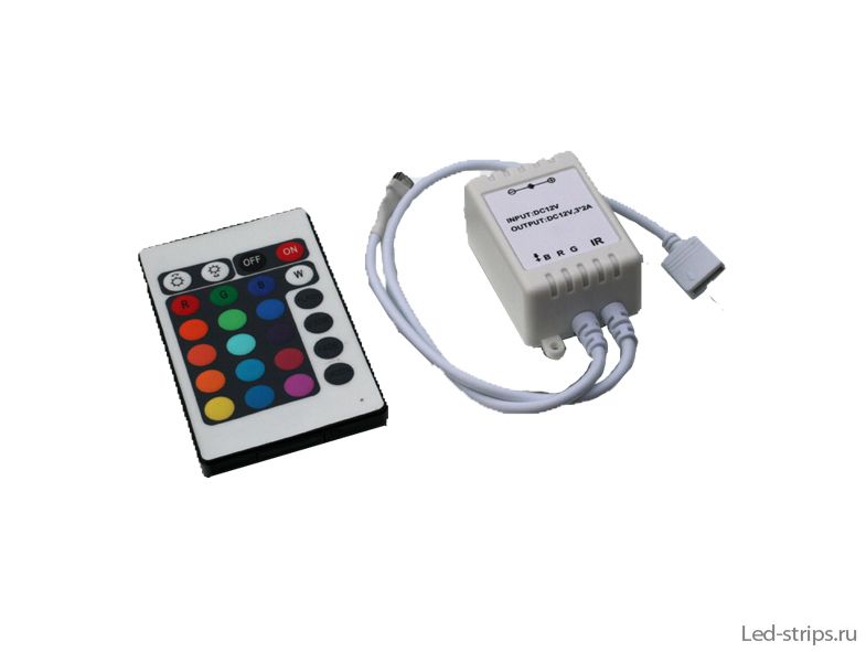 Контроллер RGB  DC12V, 72 Вт. (И.К. сигнал)