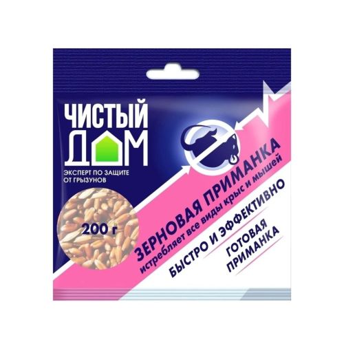 Средство от крыс ЧД 200 гр. зерновая приманка
