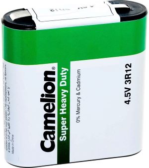 Батарейка квадрат 3R12 SP1G 4.5V Camelion марганцево-цинковая (зеленая)