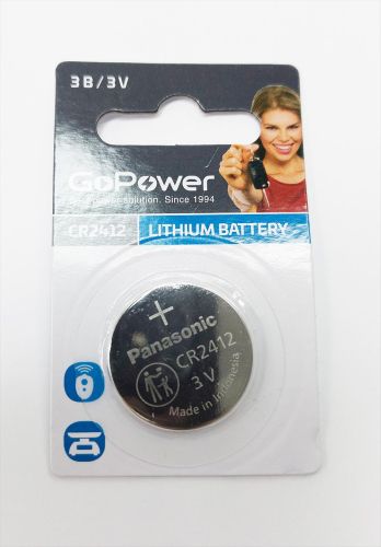 Батарейка таблетка CR2412 3v GoPower D-24 H-1,2