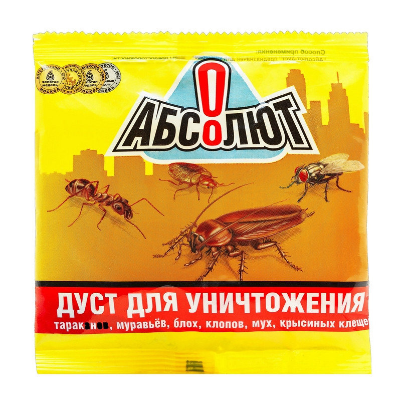 Средство от насекомых тараканов "ДУСТ" Абсолют 100гр