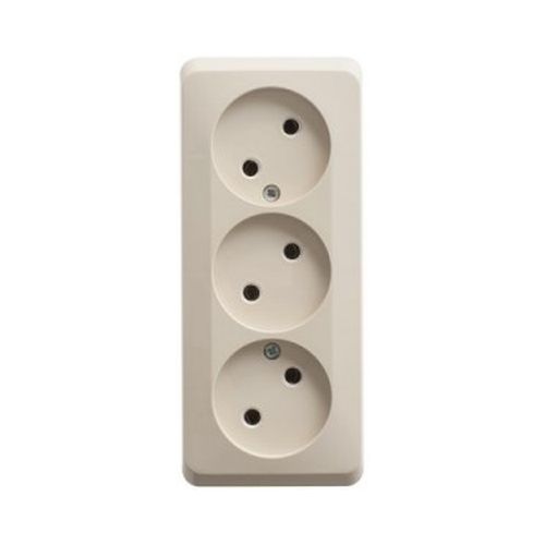 Розетка 3-местн. OУ Этюд PA 16-009K кремовый Schneider Electric