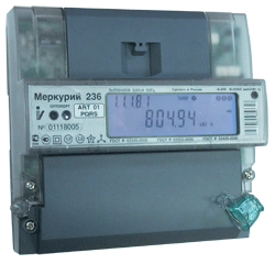 Счетчик электроэнергии 3-фазный Меркурий 236 ART-01 RS 5-60А, 380 Вольт, 2 тарифа, DIN, ЖКИ