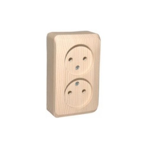 Розетка 2-местн. OУ Этюд РA 16-005D сосна Schneider Electric