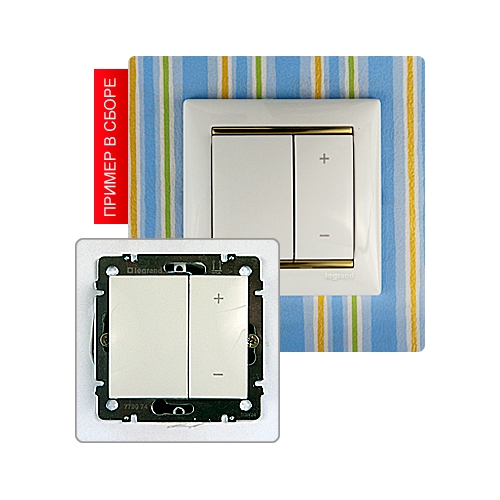 Механизм светорегулятора, кнопочный 40-400W VALENA белый Legrand (770062)