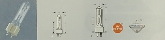 Лампа газоразрядная металогалогенная POWERBALL HCI T  70W/942 NDL G12 6800lm OSRAM