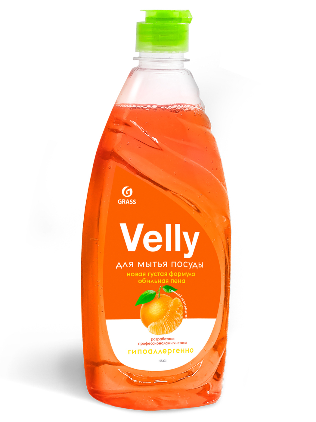 Средство для мытья посуды "Velly" Мандарин (0,5 л) GRASS 125431