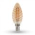 Лампа светод. свеча Е14  4 Вт 220В 2200K теплая витая филамент V-TAC  SKU-7115