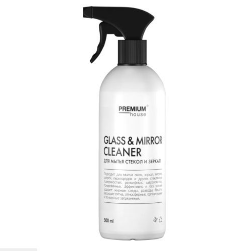 Средство для мытья стекол и зеркал GLASS & MIRROR CLEANER Premium House (0,5 л)