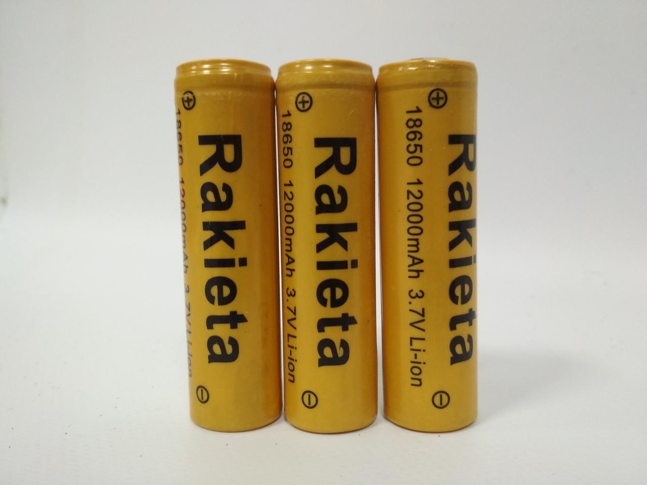 Аккумулятор 18650 (для фонаря) 3,7v Li-on 12000ma Rakieta