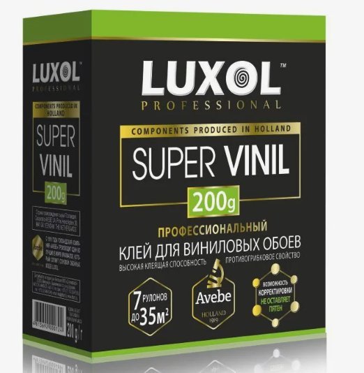 Клей обойный Luxol Super Vinil Professional для виниловых обоев 200гр