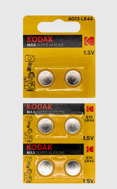 Батарейка таблетка (D-11,6 H- 5,4) AG13 357 LR44 A76 SR44W GP76A 1.5v Kodak