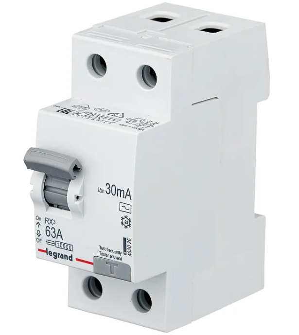 Устр защ откл  Legrand RX³2P  63А  30мА (402026)