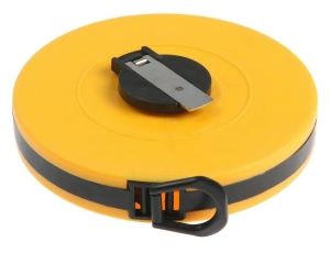 Рулетка геодезическая 10 м х 13 мм, фибергласовая лента KAMtools 056003