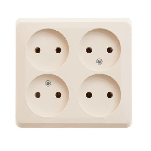 Розетка 4-местн. OУ Этюд PA 16-205K кремовый Schneider Electric