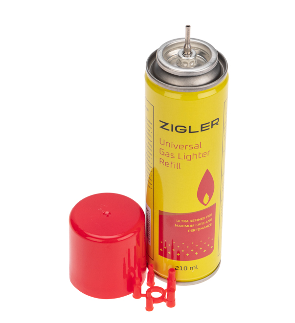 Газовый баллончик для зажигалок 210 мл (5 переходников) Zigler 09-1405