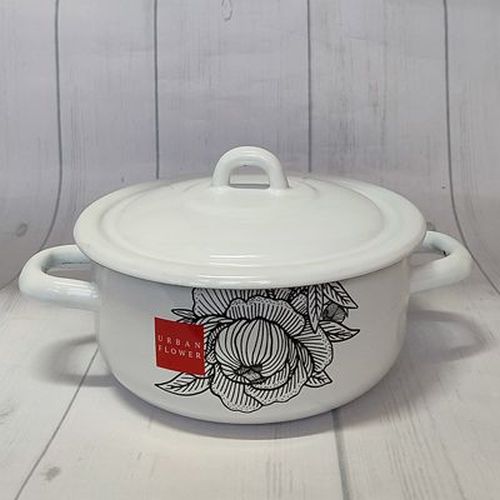 Кастрюля эмаль  1,45л URBAN FLOWER 16072/4Э Лысьвенские Эмали 