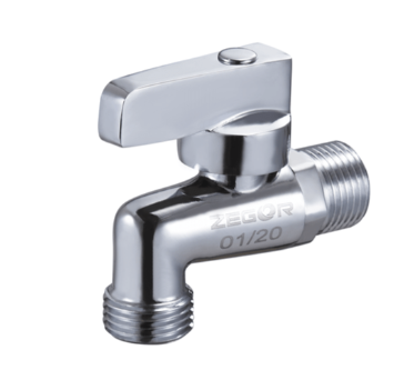 Кран MINI шаровой угловой 1/2"(15 мм) х 1/2"(15 мм) нар-нар ZEGOR FZ21