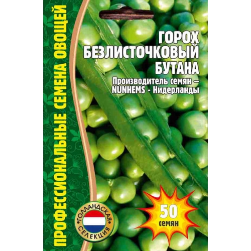 Семена Горох Безлисточковый Бутана б/ф, 50шт., Решение