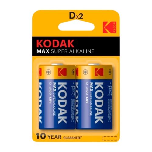 Батарейка D LR20 Kodak MAX SUPER Alkaline D-34,2 H-61,5