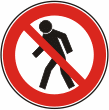 Самоклеющиеся знаки  "Проход запрещен" 200х200мм.