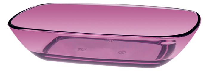 Салатник пластик прямоугольный 750мл Моно фиолетовый