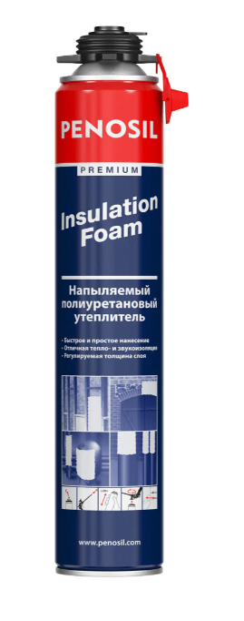 Пена утеплитель напыляемый пенополиуретановый PENOSIL Premium Insulation Foam 890ml