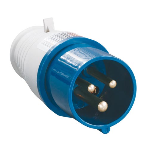 Силовая вилка 013 2Р+РЕ 220В 16А IP44