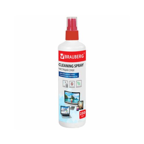 Средство чистящее BRAUBERG для LCD (ЖК)-мониторов, оптики и стекол, 250 мл, 510120
