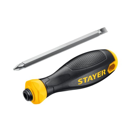 Отвертка комбинированная STAYER MAXFIX 70 мм переставная отвертка PH2/SL6 2512