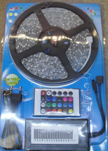 Лента  светод. SMD 5050 12V  RGB (60 LED/1м) IP65 (комплект лента +контроллер+блок пит.)
