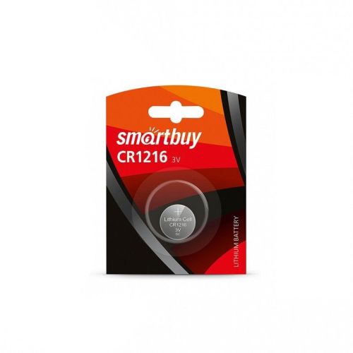 Батарейка таблетка CR1216 3v Smartbuy D-12.0 H-1,6