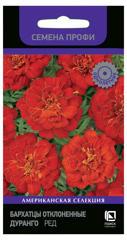 Семена Цветы Бархатцы Дюранго Ред, 10шт.Плазменные семена