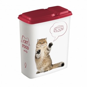 Контейнер для корма Lucky Pet Кошки 2,3л, бордовый 434211521