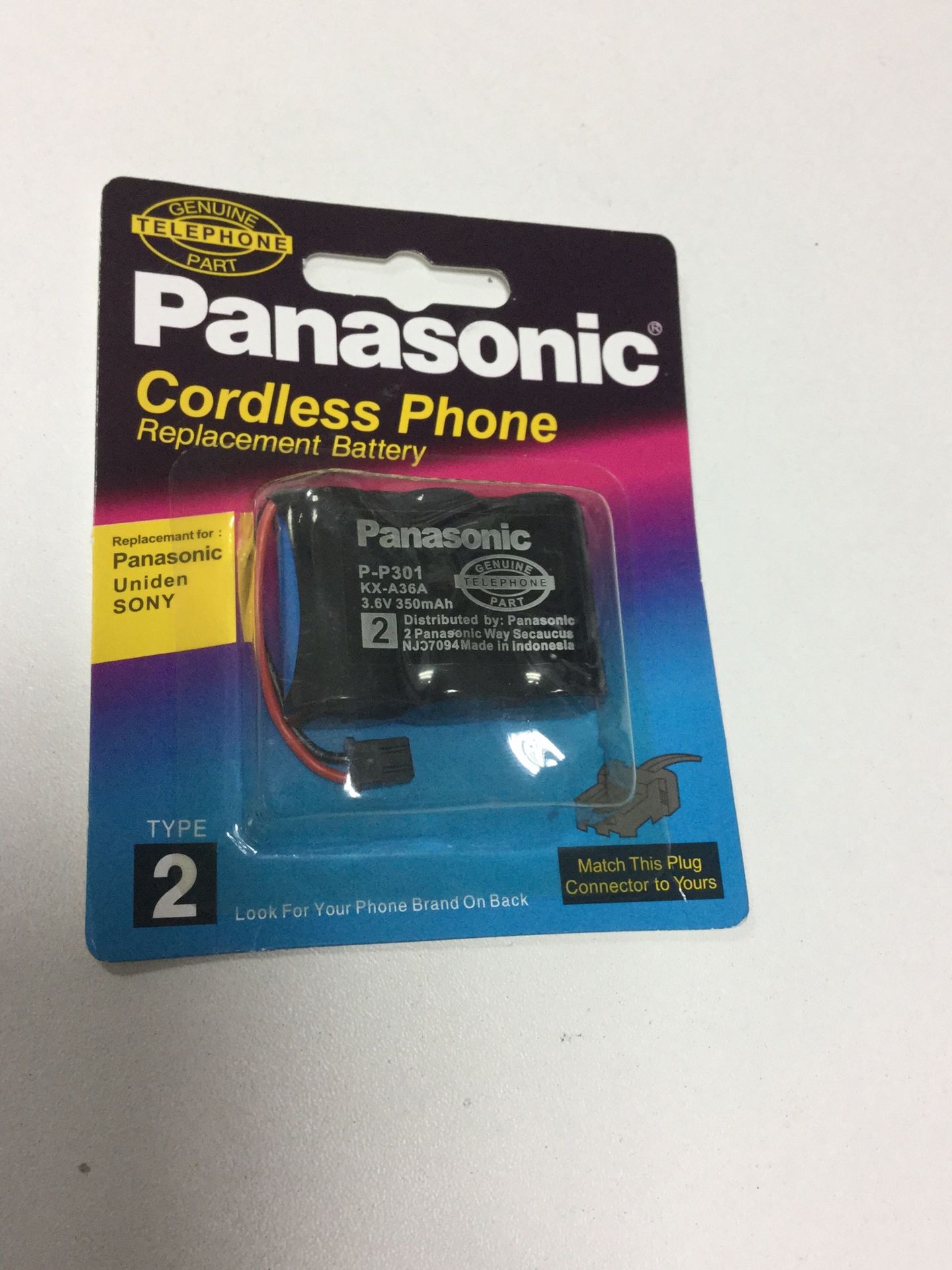 Аккумулятор P301 3.6V  Panasonic  350 mah для радиотелефона