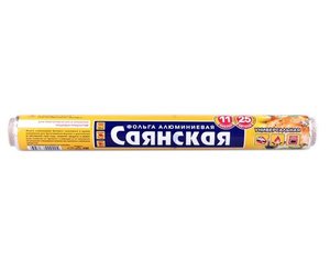 Фольга алюминиевая Саянская универсальная 11 мкм 290 мм х 25 м