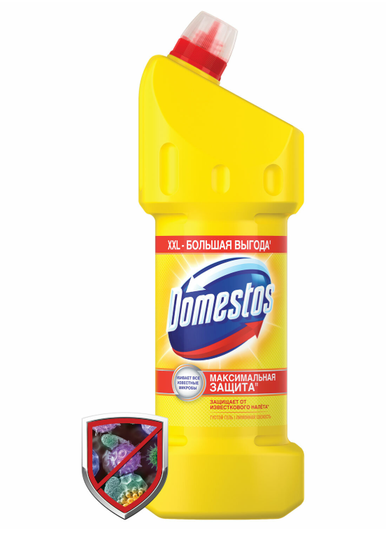Средство чистящее DOMESTOS (Доместос) "Лимонная свежесть", с отбеливающим эффектом 1,5 л
