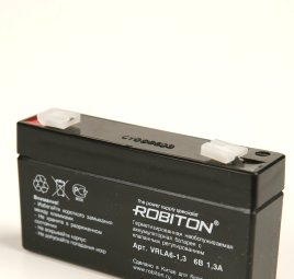 Эл. пит. (Аккумулятор) "ROBITON" VLRA6-1.3 (6V 1,3A)
