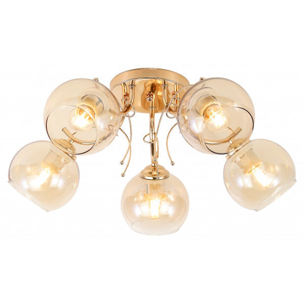 Люстра Rivoli 5x40W E27 Elli 3095-305 металл/золото/стекло 50831