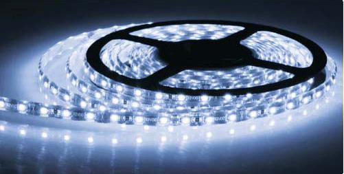 Лента  светодиодная SMD 3528 12V 4.8 Вт/м. (60 LED/1м Epoxy) холодная белая IP65