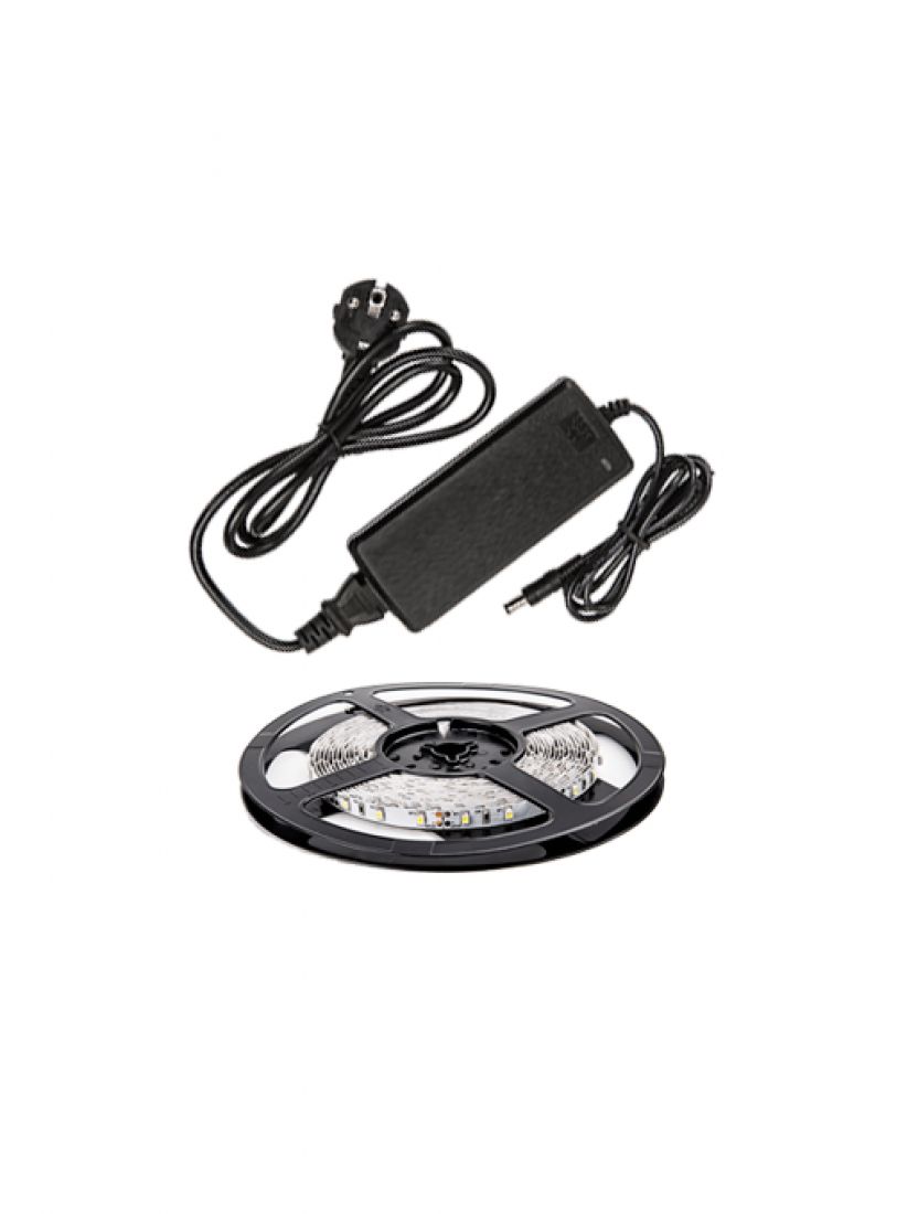 Лента  светод. SMD 5050 12V  60LED 72ВТ IP33 6000K ХОЛОДНЫЙ БЕЛЫЙ 5М
